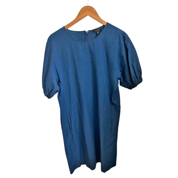 COS | Dresses | Cos Chambray Puff Sleeve Mini Blue Shift Cotton Cottagecore  Dress Size 8 | Poshmark